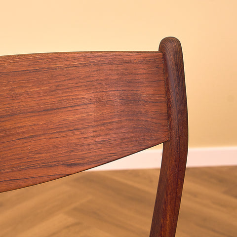 Danish dining chairs in teak by P.E. Jørgensen for Farsø Stolefabrik