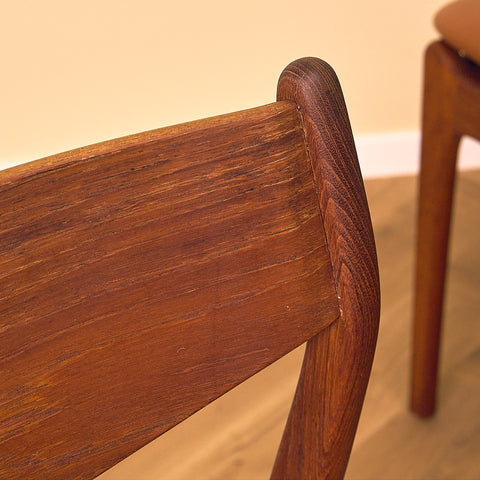 Danish dining chairs in teak by P.E. Jørgensen for Farsø Stolefabrik