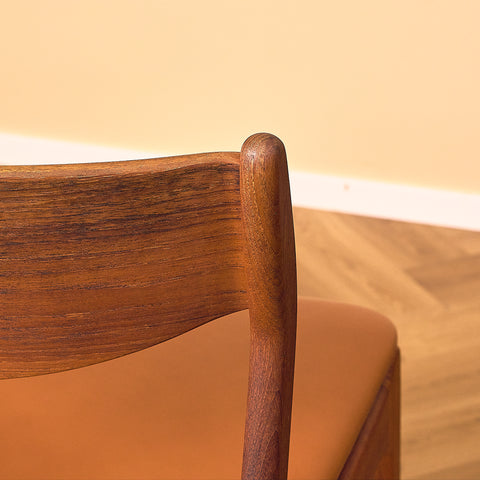 Danish dining chairs in teak by P.E. Jørgensen for Farsø Stolefabrik