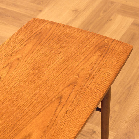 Swedish small side table in teak and walnut