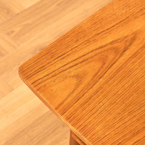 Swedish small side table in teak and walnut