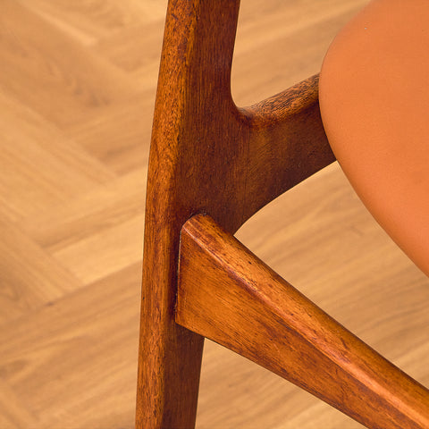 Danish dining chairs in teak by P.E. Jørgensen for Farsø Stolefabrik