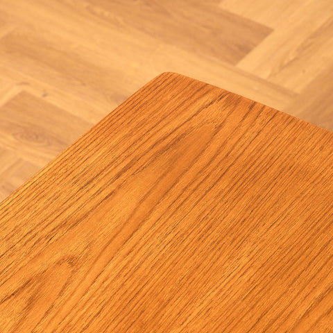 Swedish small side table in teak and walnut