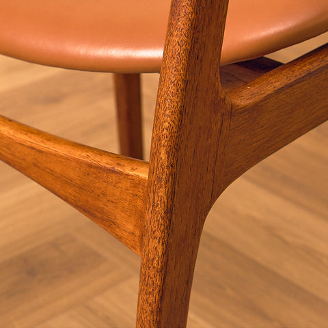 Danish dining chairs in teak by P.E. Jørgensen for Farsø Stolefabrik