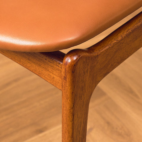 Danish dining chairs in teak by P.E. Jørgensen for Farsø Stolefabrik
