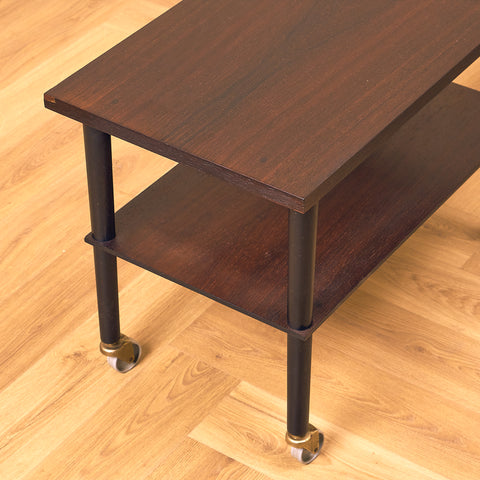 Swedish small side table in Santos rosewood