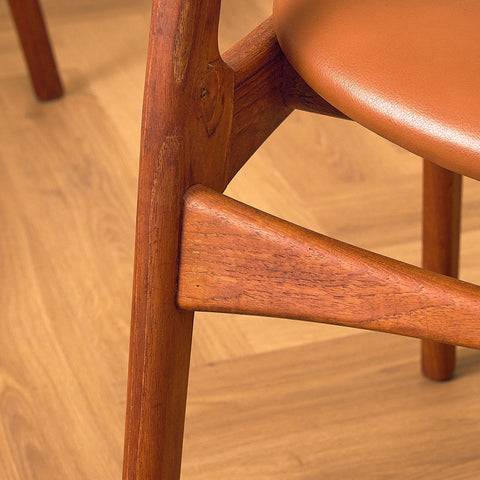 Danish dining chairs in teak by P.E. Jørgensen for Farsø Stolefabrik