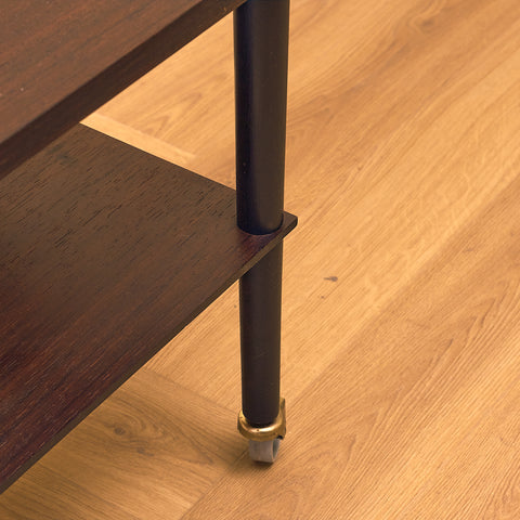 Swedish small side table in Santos rosewood
