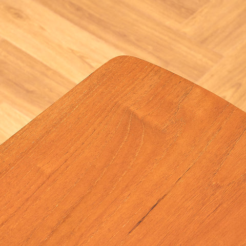 Side table in teak and oak