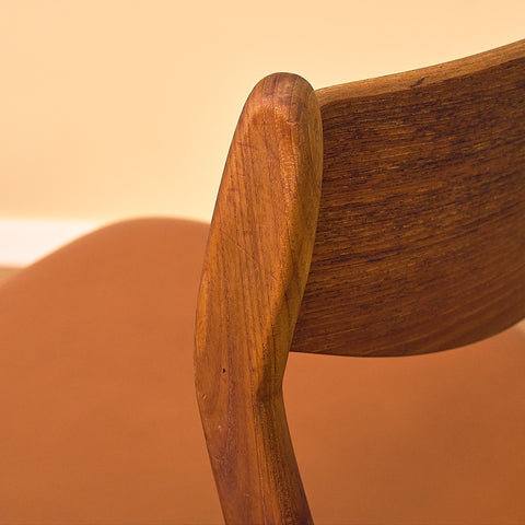 Danish dining chairs in teak by P.E. Jørgensen for Farsø Stolefabrik