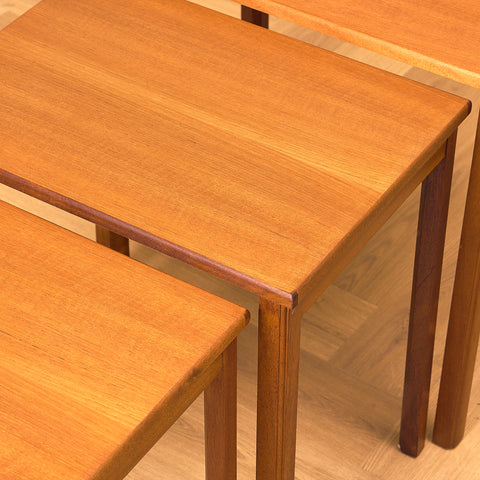 Mid-century set of nest of tables in teak by McIntosh