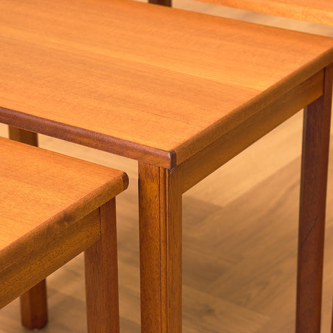 Mid-century set of nest of tables in teak by McIntosh