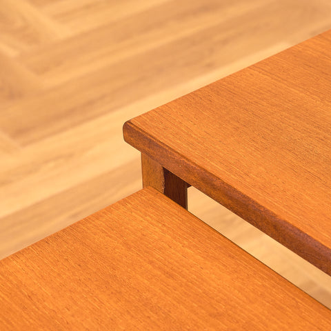 Mid-century set of nest of tables in teak by McIntosh
