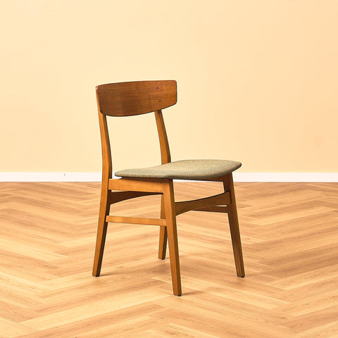Danish dining chairs in teak and beech
