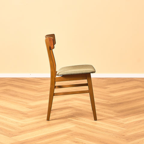 Danish dining chairs in teak and beech