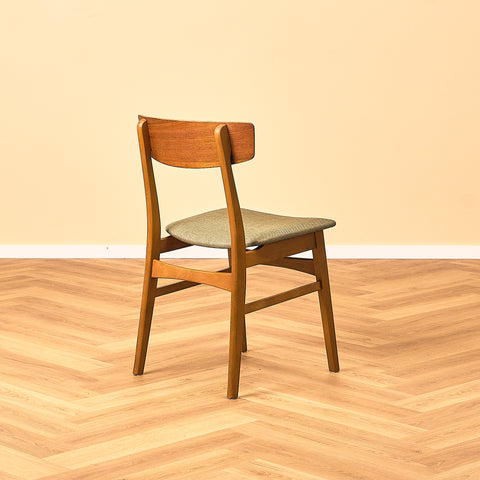 Danish dining chairs in teak and beech