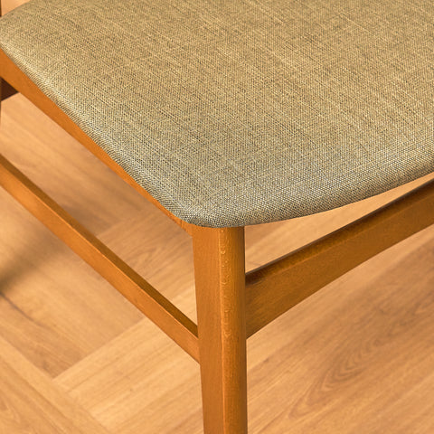 Danish dining chairs in teak and beech
