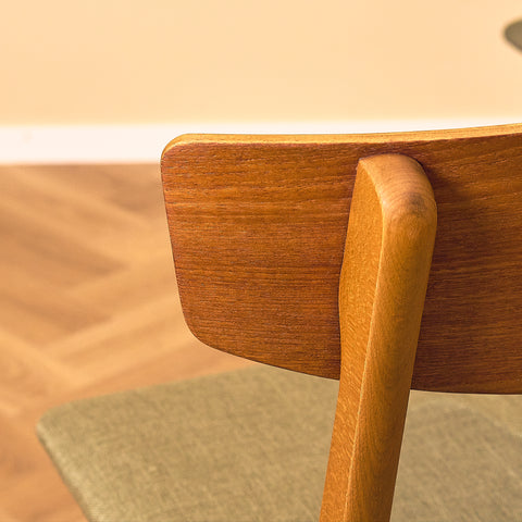 Danish dining chairs in teak and beech