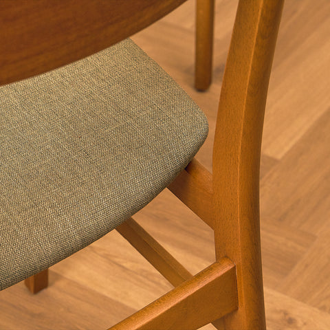 Danish dining chairs in teak and beech