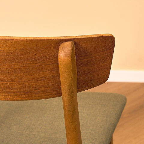 Danish dining chairs in teak and beech