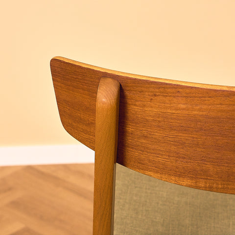 Danish dining chairs in teak and beech