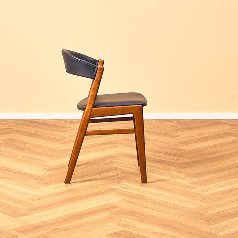 Swedish dining chairs in solid teak by DUX