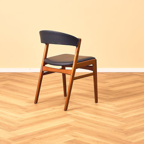 Swedish dining chairs in solid teak by DUX
