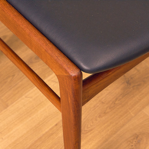 Swedish dining chairs in solid teak by DUX