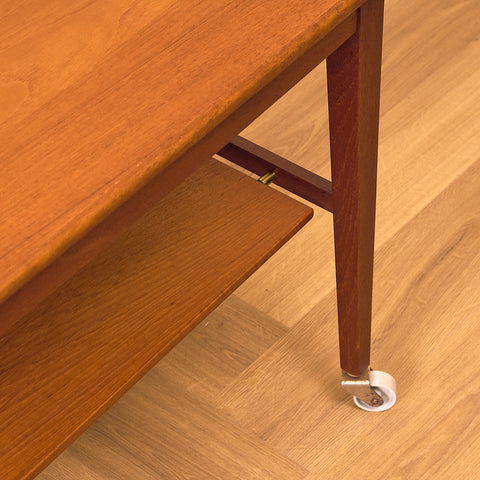 Swedish serving trolley in teak