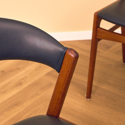 Swedish dining chairs in solid teak by DUX