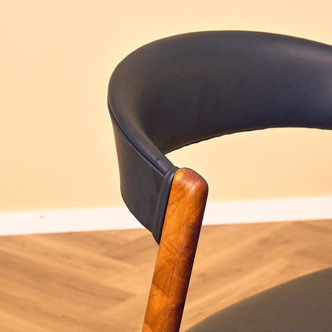 Swedish dining chairs in solid teak by DUX