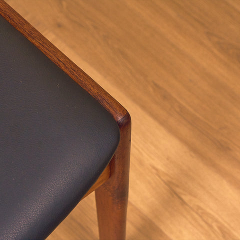 Swedish dining chairs in solid teak by DUX
