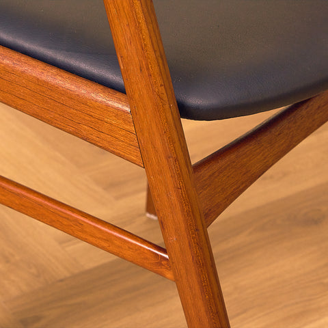 Swedish dining chairs in solid teak by DUX