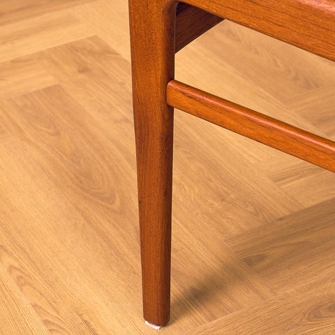 Swedish dining chairs in solid teak by DUX