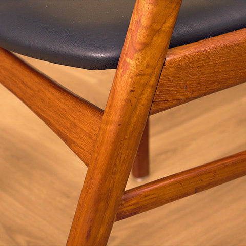 Swedish dining chairs in solid teak by DUX