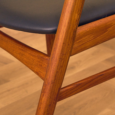 Swedish dining chairs in solid teak by DUX