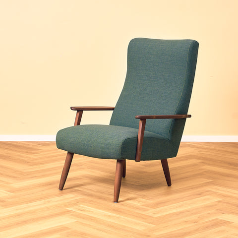 Danish armchair in solid walnut