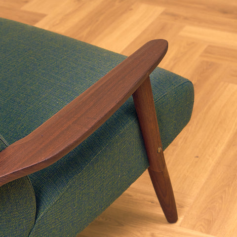 Danish armchair in solid walnut