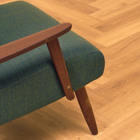 Danish armchair in solid walnut