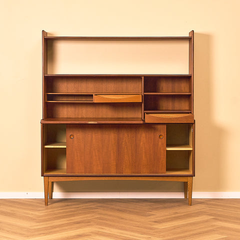 Swedish bookshelf in teak and oak by Bräntorps möbelfabrik