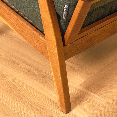 Swedish armchair in walnut and oak