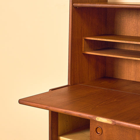 Swedish bookshelf in teak and oak by Bräntorps möbelfabrik