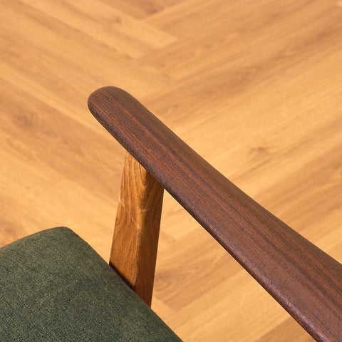 Swedish armchair in walnut and oak
