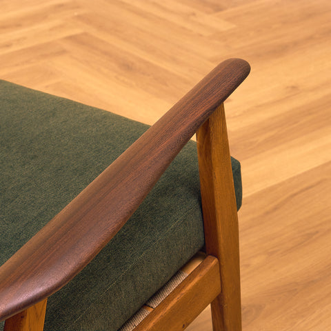 Swedish armchair in walnut and oak