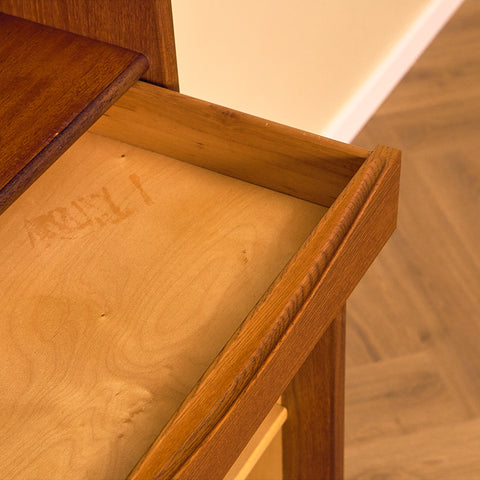 Swedish bookshelf in teak and oak by Bräntorps möbelfabrik