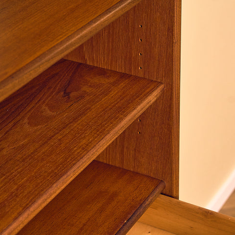 Swedish bookshelf in teak and oak by Bräntorps möbelfabrik