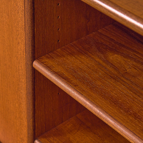 Swedish bookshelf in teak and oak by Bräntorps möbelfabrik