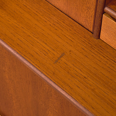 Swedish bookshelf in teak and oak by Bräntorps möbelfabrik