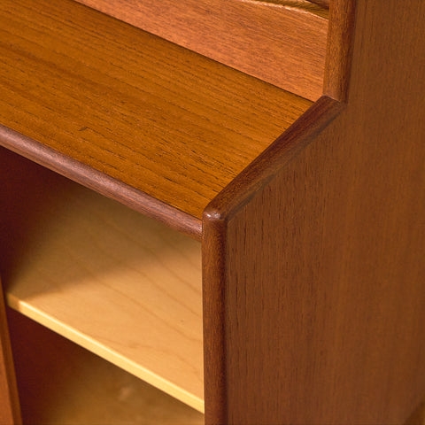 Swedish bookshelf in teak and oak by Bräntorps möbelfabrik