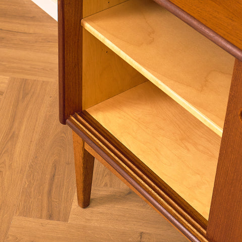 Swedish bookshelf in teak and oak by Bräntorps möbelfabrik